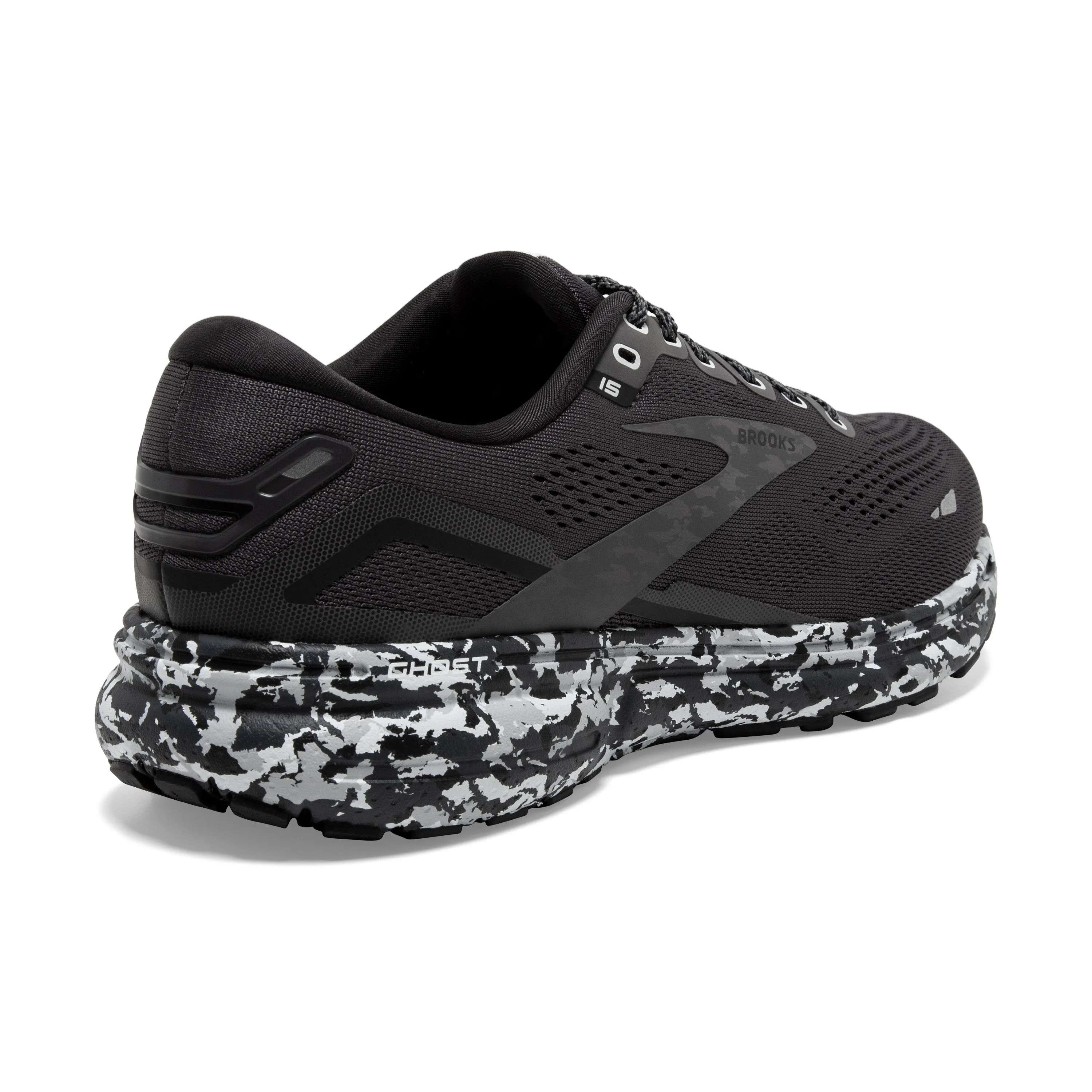 Men's Brooks Ghost 15 1103931D004 Color: Ebony/Black/Oyster