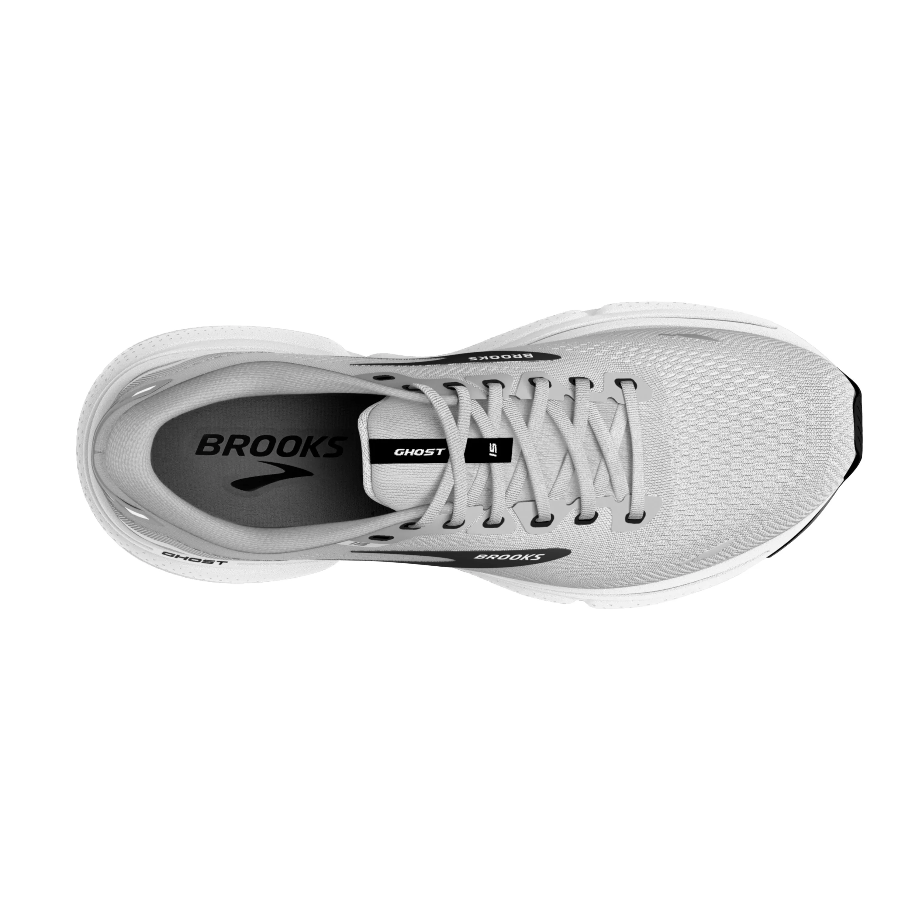 Men's Brooks Ghost 15 Color: Alloy/Oyster/Black (EXTRA WIDE WIDTH)