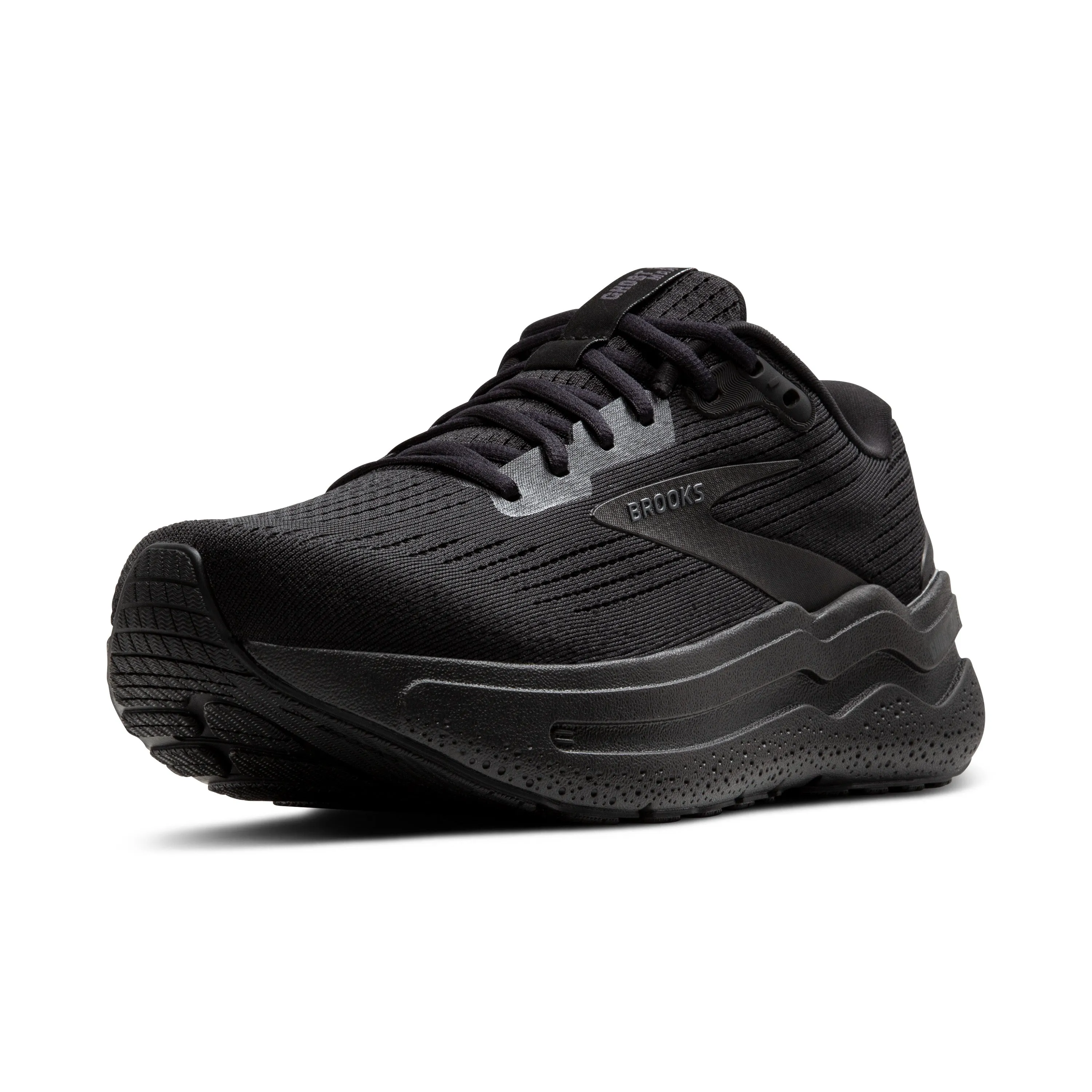 Men's Brooks Ghost Max 2 Color: Black/Black/Ebony (WIDE WIDTH)