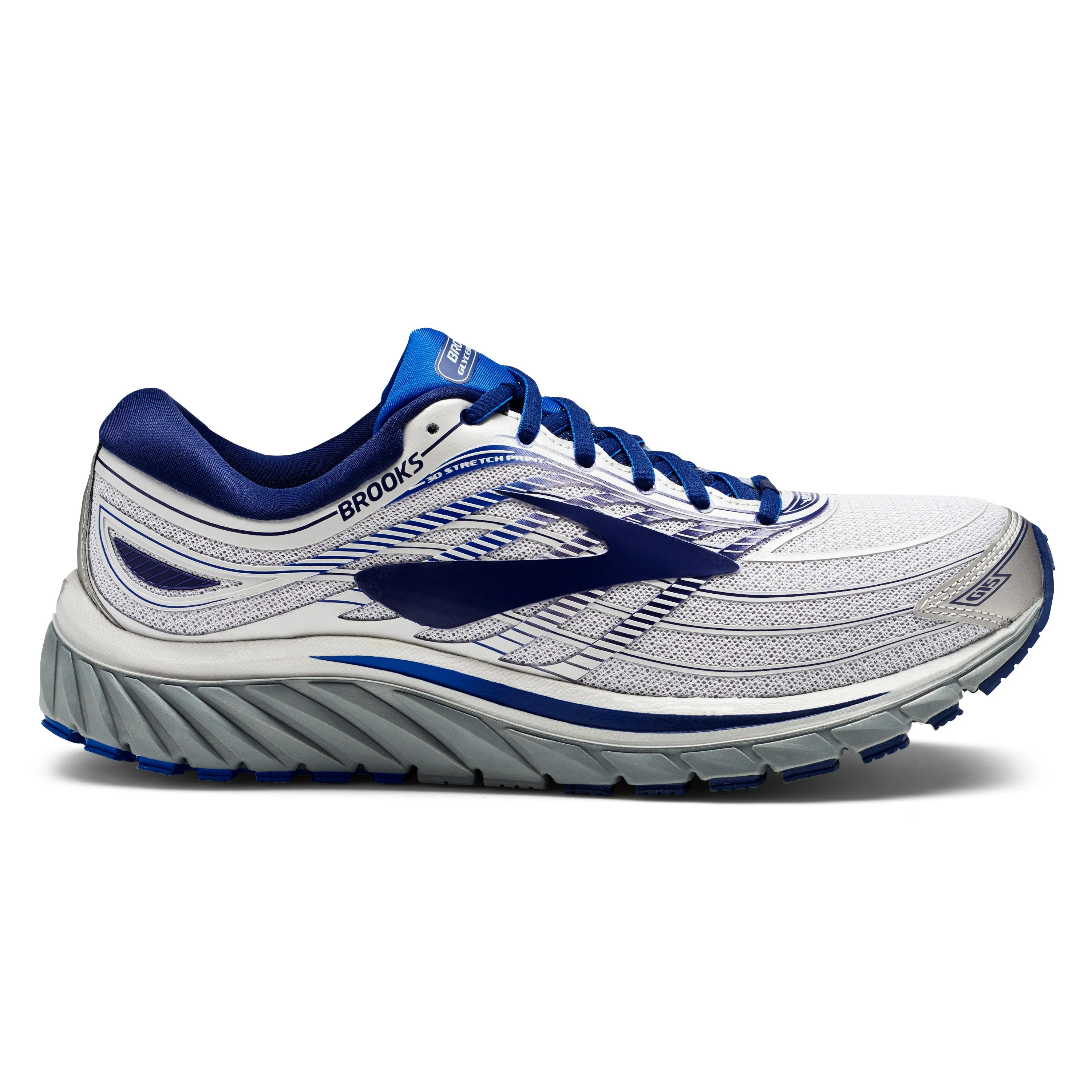 Men's Brooks Glycerin 15 Color: Silver / Navy