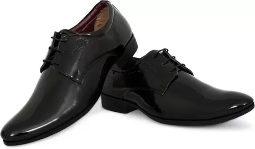 Men's Elegant Black Lace-Up Shoes for Casual and Formal Wear