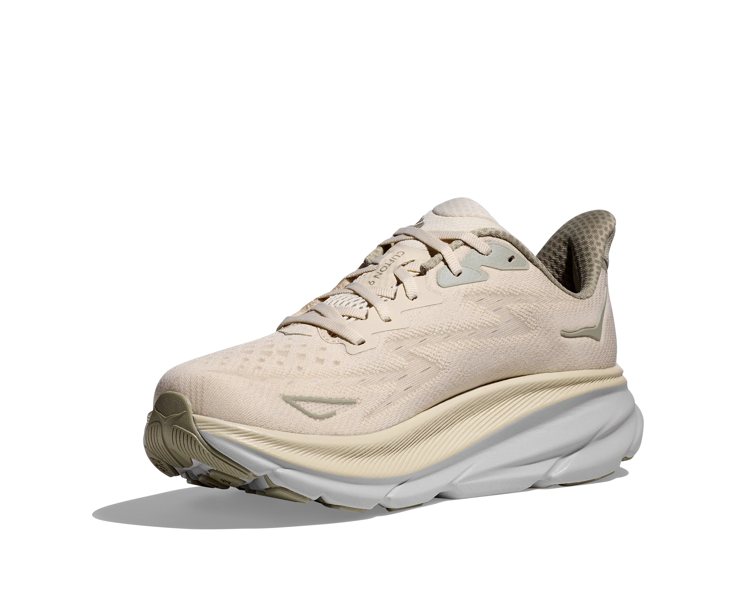 Men's Hoka Clifton 9 Wide 1132210OKB Color: Oat Milk/Barley