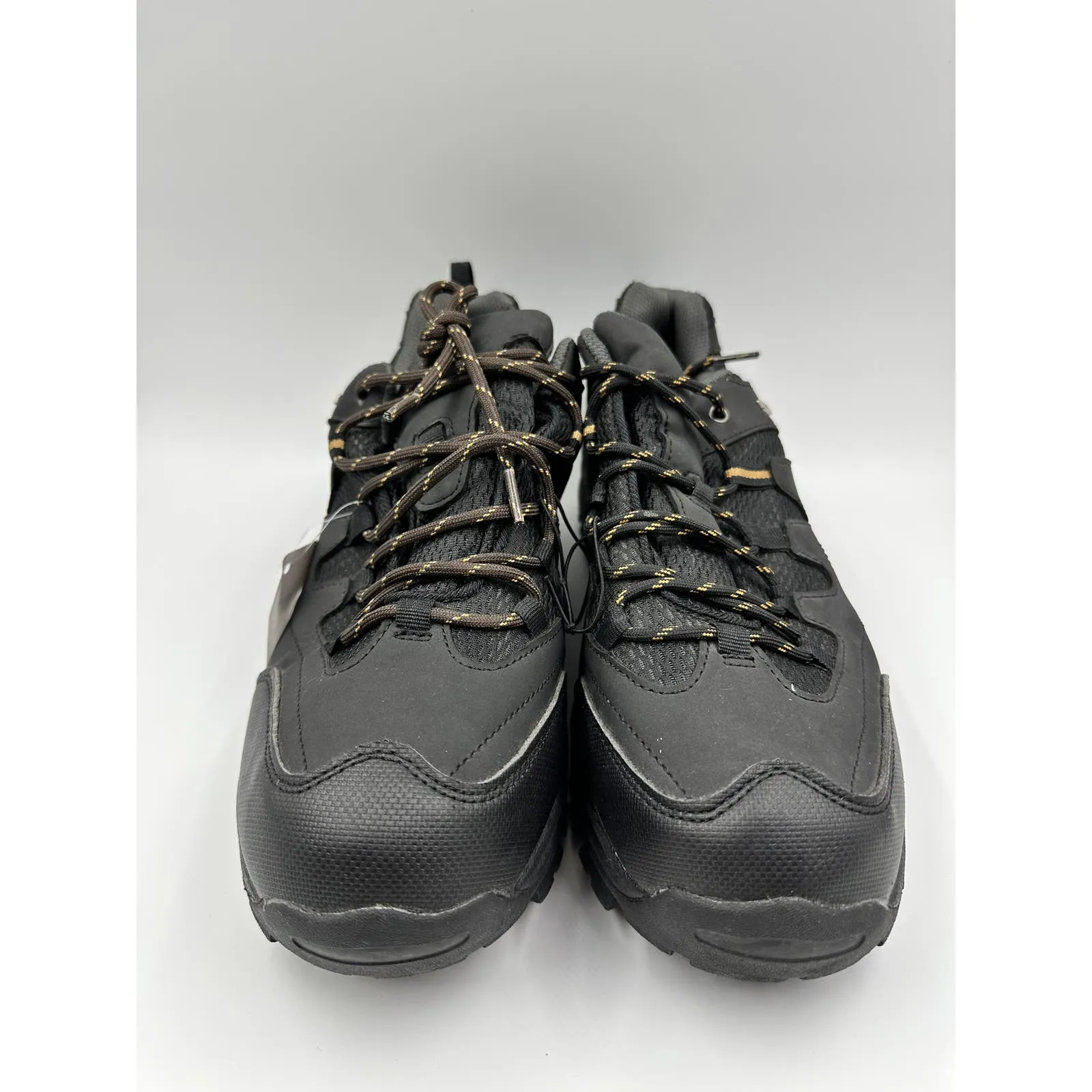 Men's Size 13, Low Top Synthetic and Mesh All Black Hikers with Rugged Tread