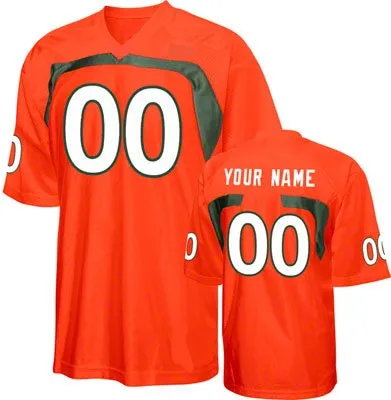 Miami Hurricanes Customizable College Football Jersey