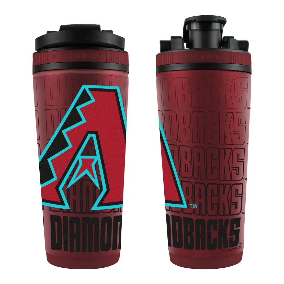 MLB Arizona Diamondbacks Ice Shaker 26oz 4D Elements Stainless Steel Ice Shaker