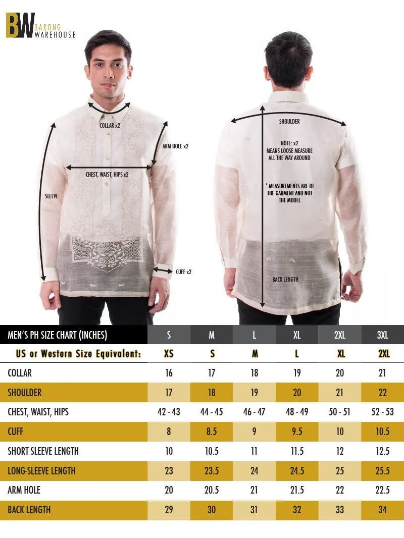 MO01 - Organza Barong Tagalog