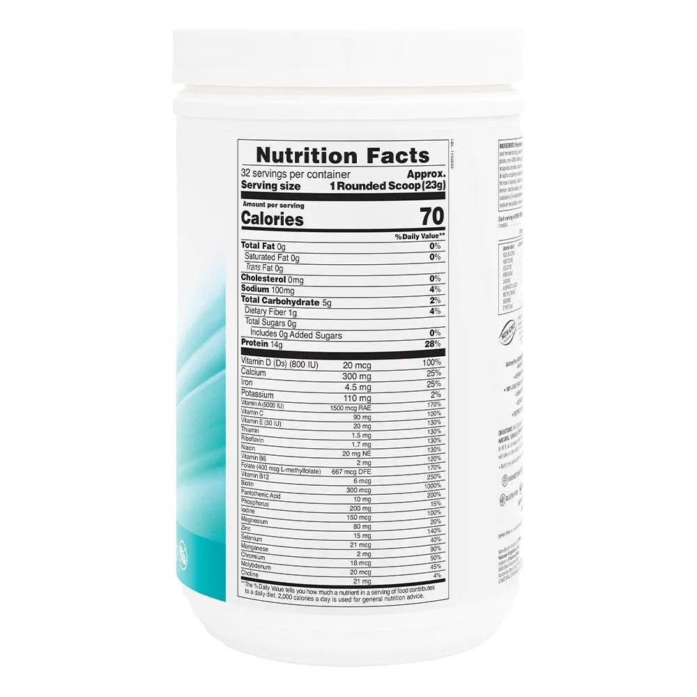 Nature's Plus Simply Natural Vanilla Spirutein Shake Unsweetened 1.63 lbs Powder