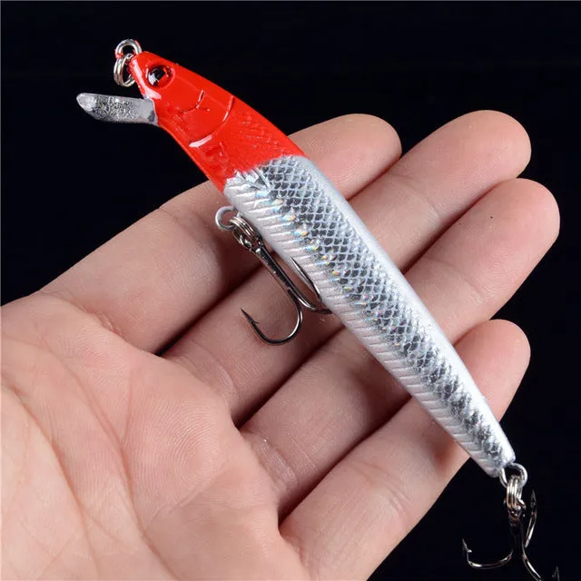 New 1pcs Hard Plastic Minnow Lure 3D Eyes Crankbait Wobbler Artificial Bait 10CM/8.5G Fishing Tackle