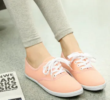 New 2017 women canvas shoes breathable fashion brand women flat shoes woman white shoes plus size 35-42