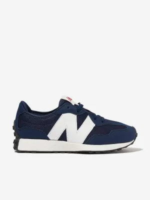 New Balance Kids 327 Lace Up Logo Trainers in Blue