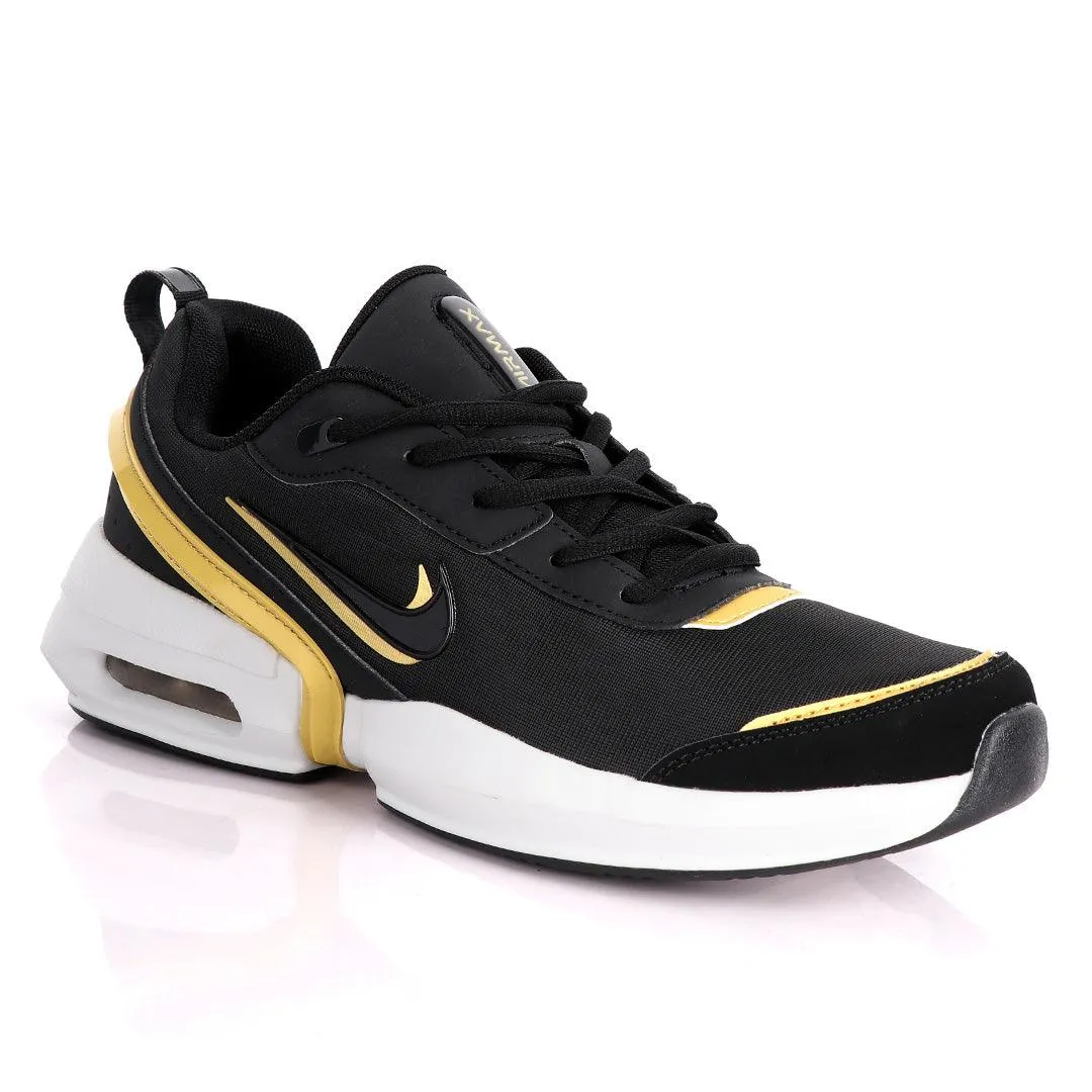 NK Max Tavas Se Black With Classic Gold Design Sneakers