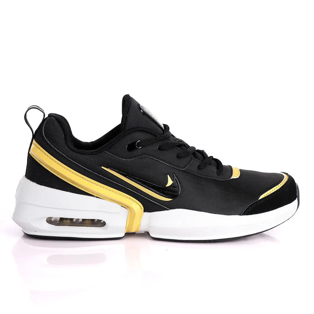 NK Max Tavas Se Black With Classic Gold Design Sneakers