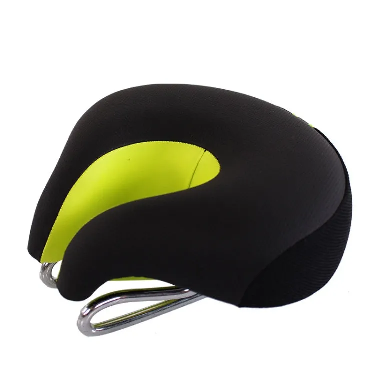 Noseless Bicycle Saddle Mountain Bike Thickened  Soft Cushion(Green)