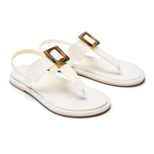 Olukai Women's La'i T-Bar Sandal / White - White