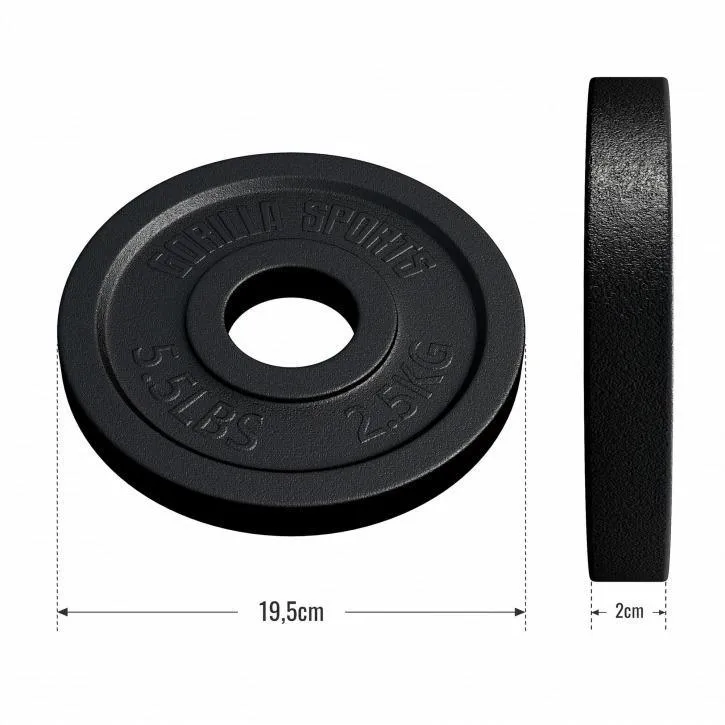 Olympic Cast Iron Weight Plate 50/51 mm - 2.5KG