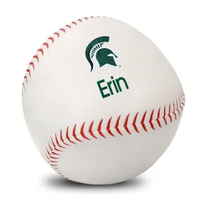 Personalized Michigan State Spartans Plush Baseball