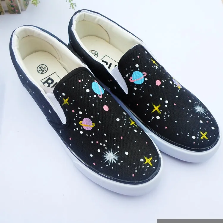 Planet Hand-painted Canvas Shoes AD11031