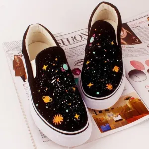 Planet Hand-painted Canvas Shoes AD11031