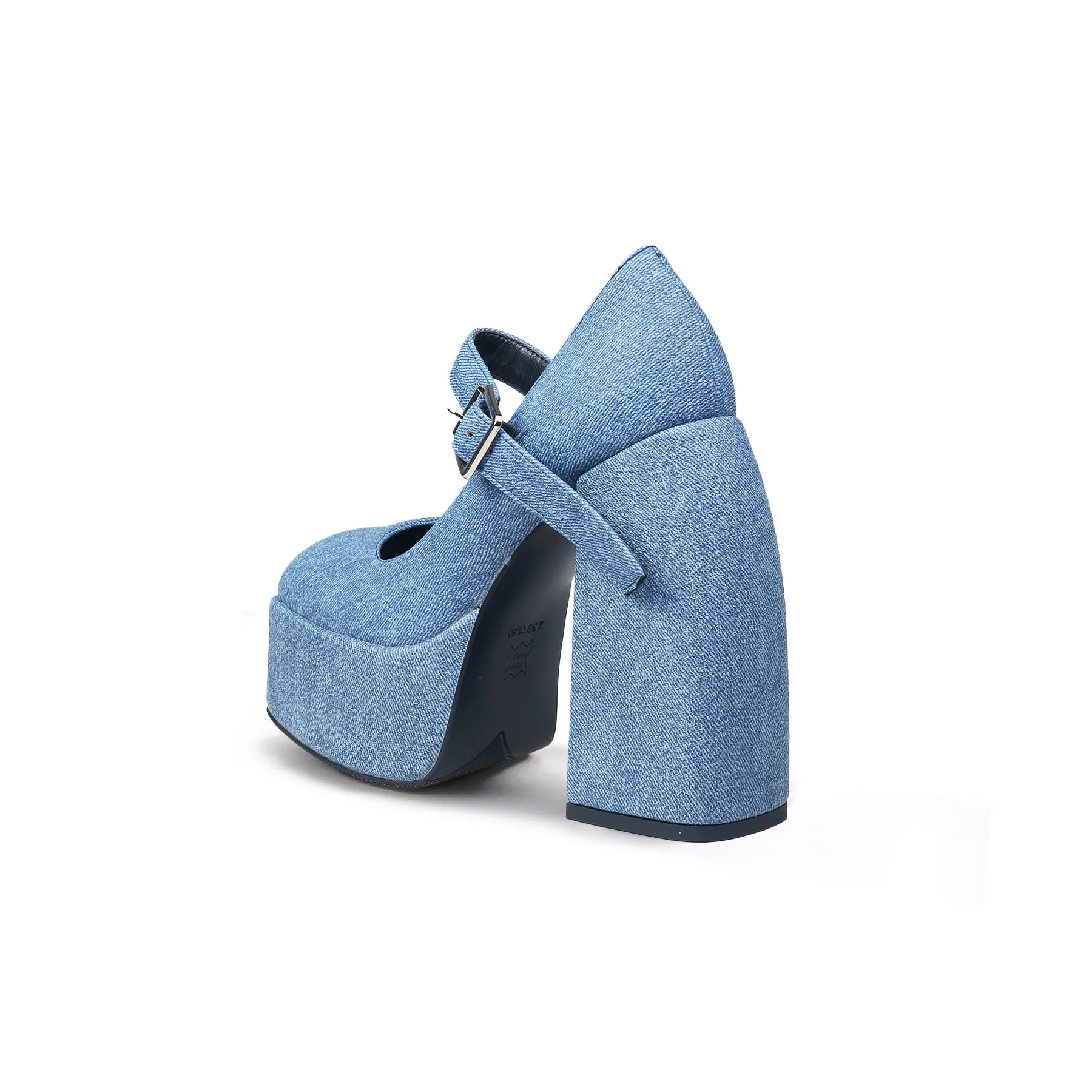 Platform-Heel Mary Jane Pumps