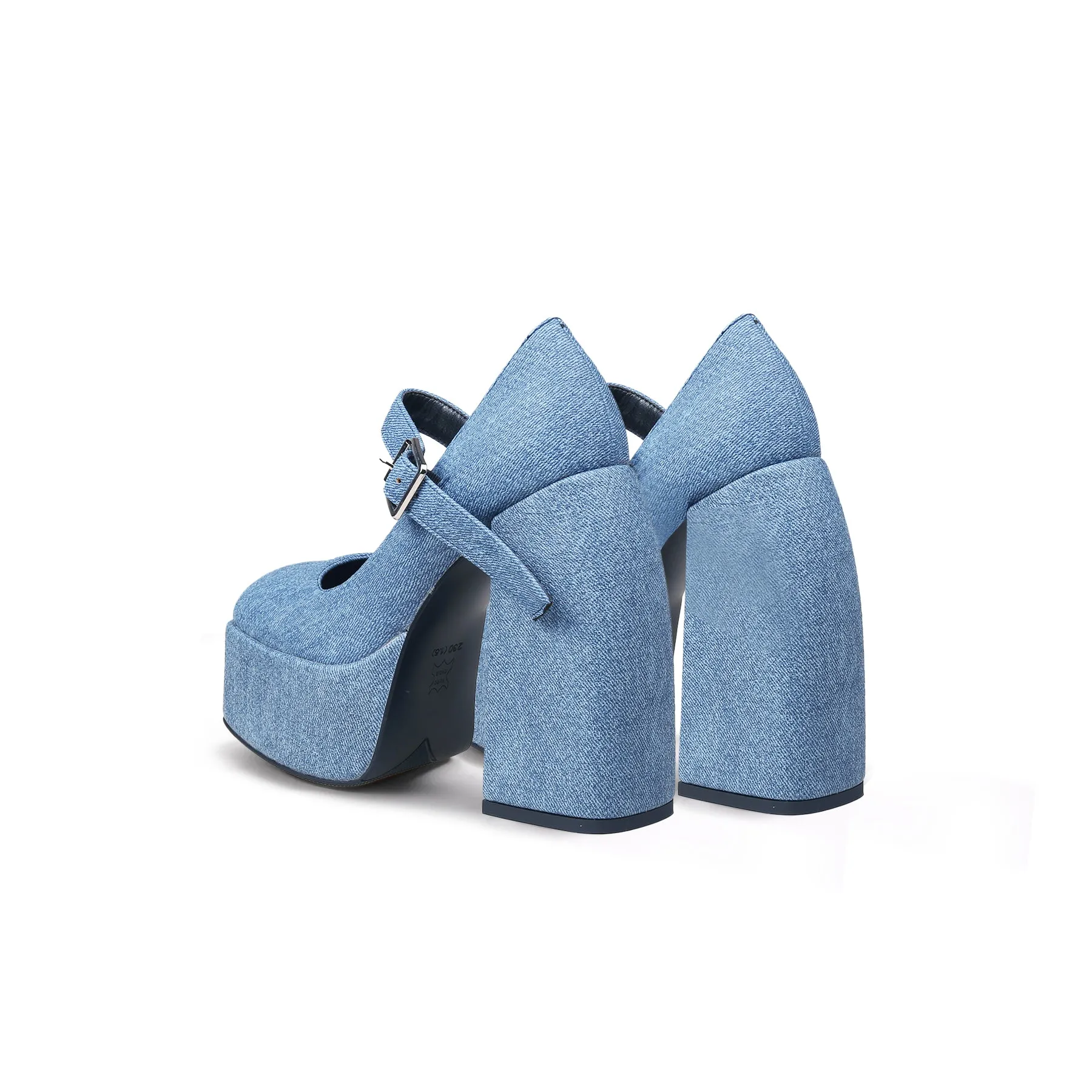 Platform-Heel Mary Jane Pumps