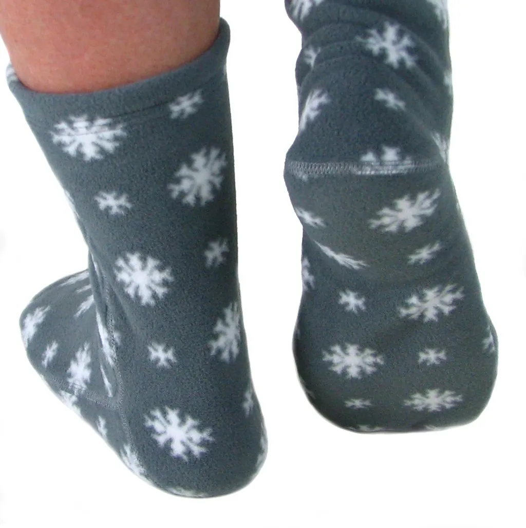 Polar Feet Adult Fleece Socks - Snow