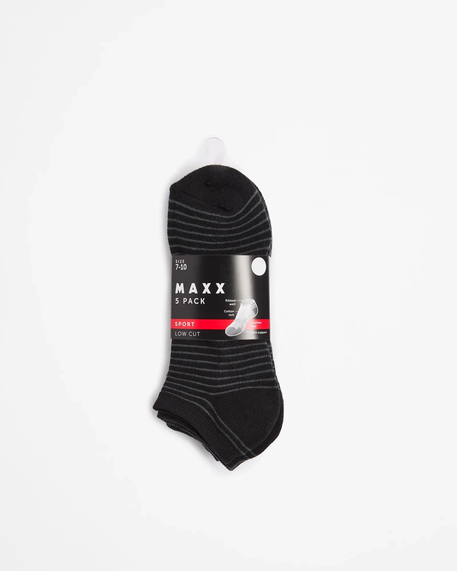 popular  5 Pack Sports Low Cut Socks - Maxx