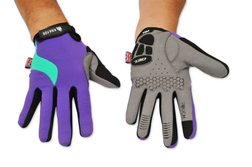 Purple Cycling/MTB Gloves Full Finger for Women or Men