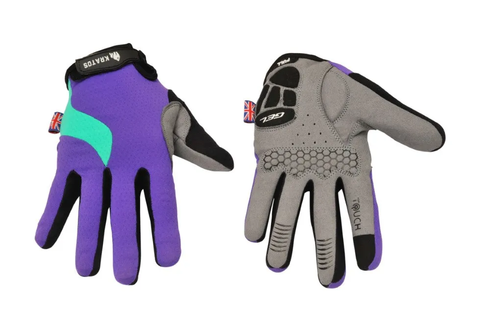 Purple Cycling/MTB Gloves Full Finger for Women or Men