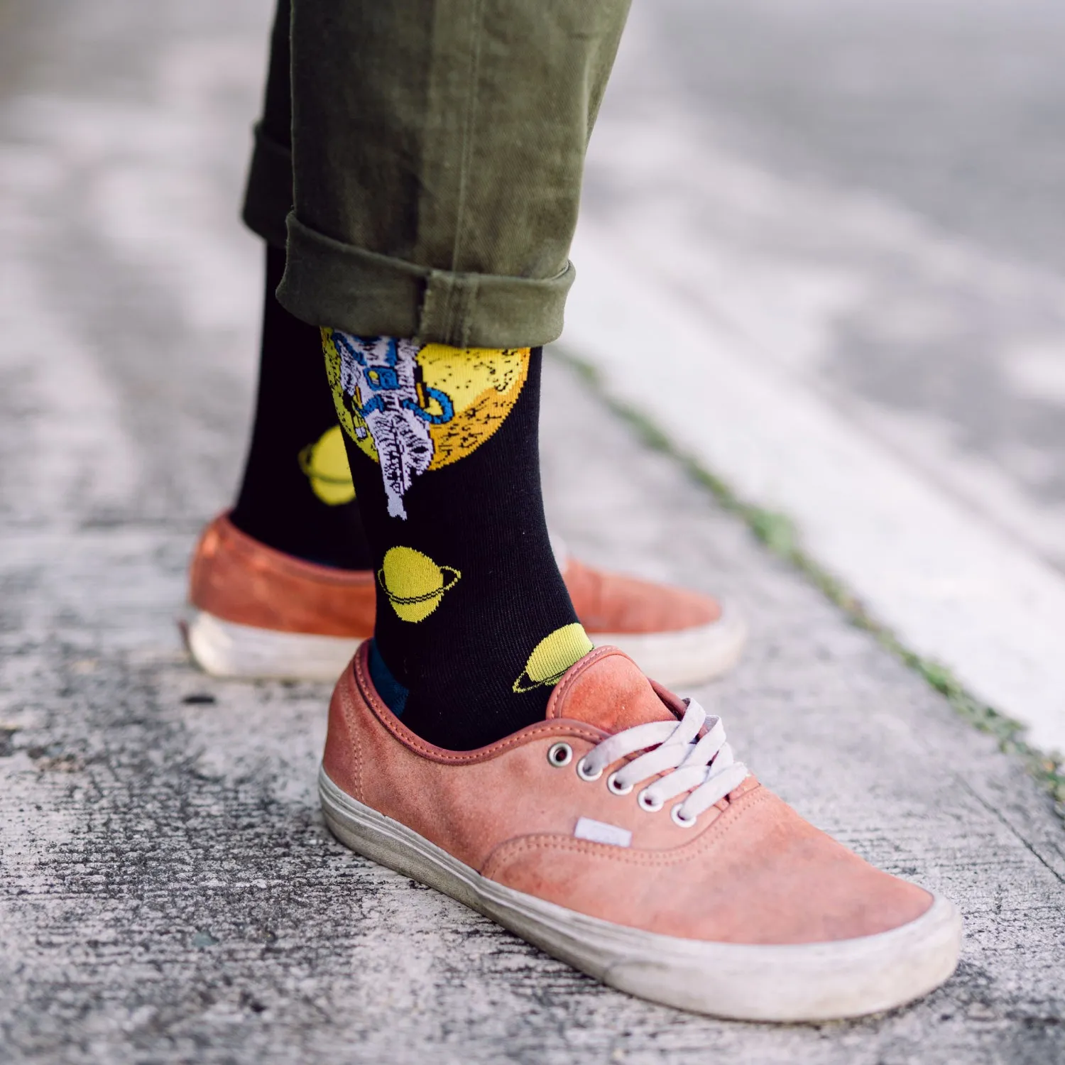 Reach for the Stars Printed Crew Length Socks