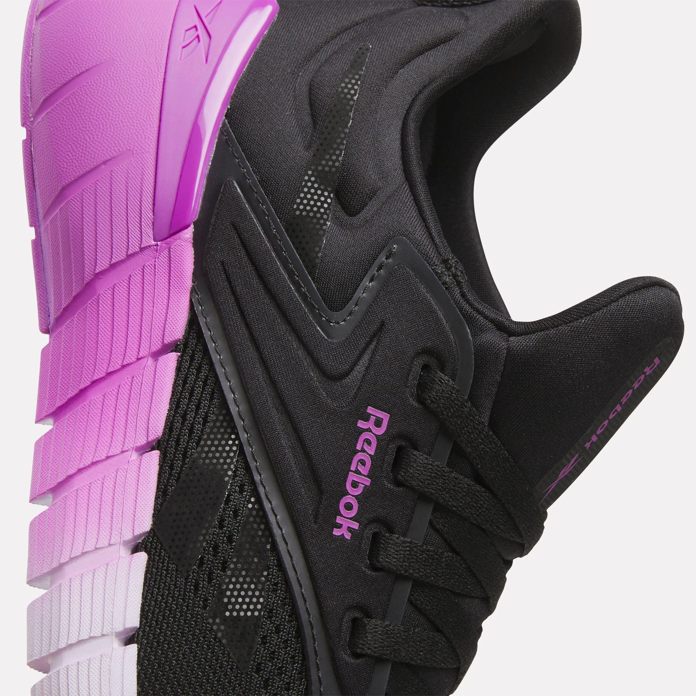 Reebok Footwear Women Nano Gym Shoes BLACK/PURPLE RAVE/DIGITAL GLEA