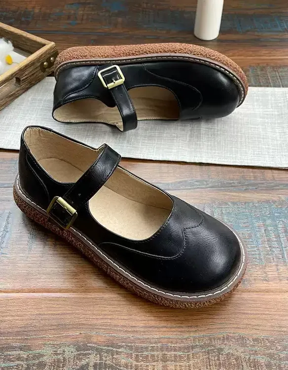 Round Head Single Strap Retro Mary Jane Shoes