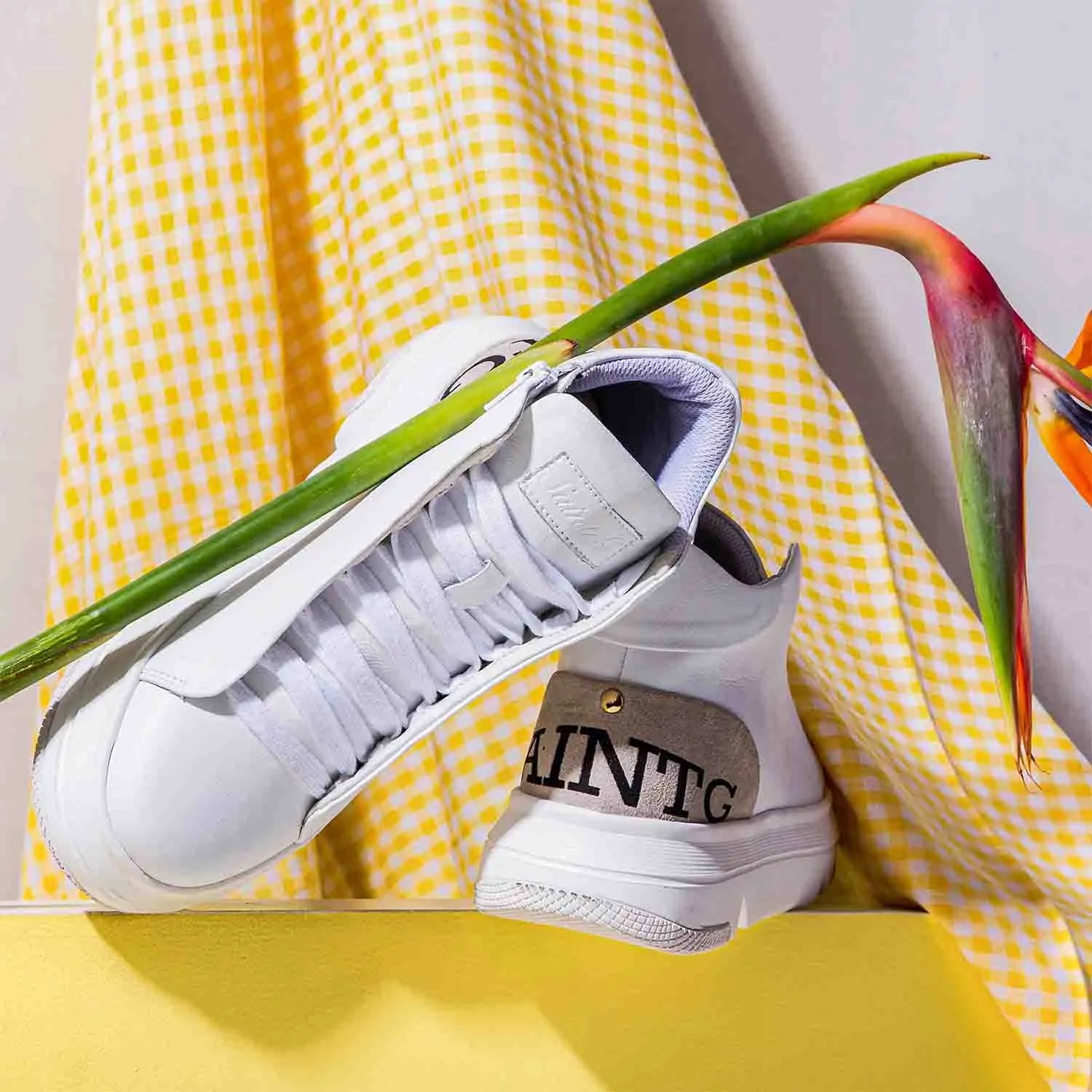 Saint Dafne White Leather Handcrafted Sneakers