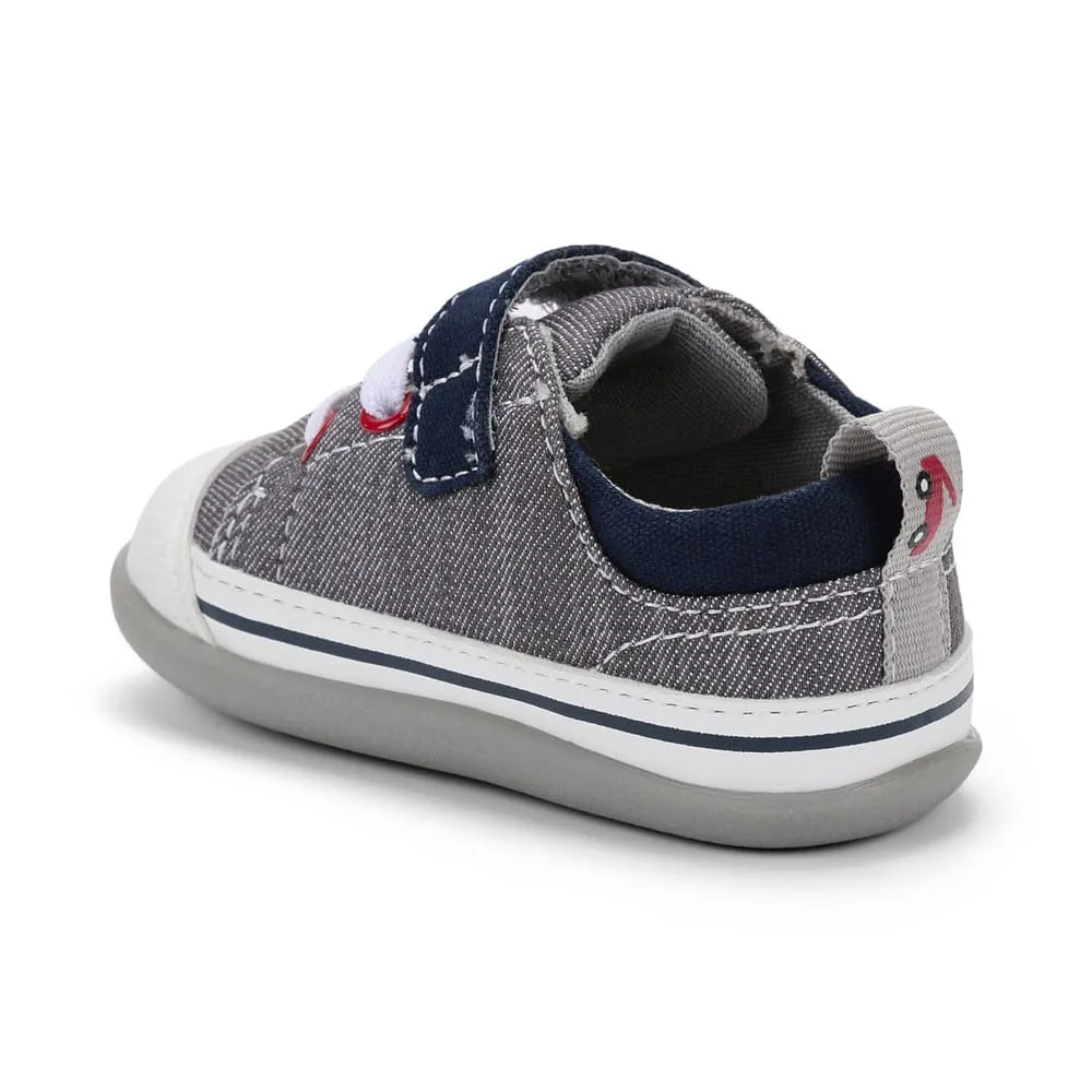 See Kai Run First Walker Shoes Stevie - Gray Denim