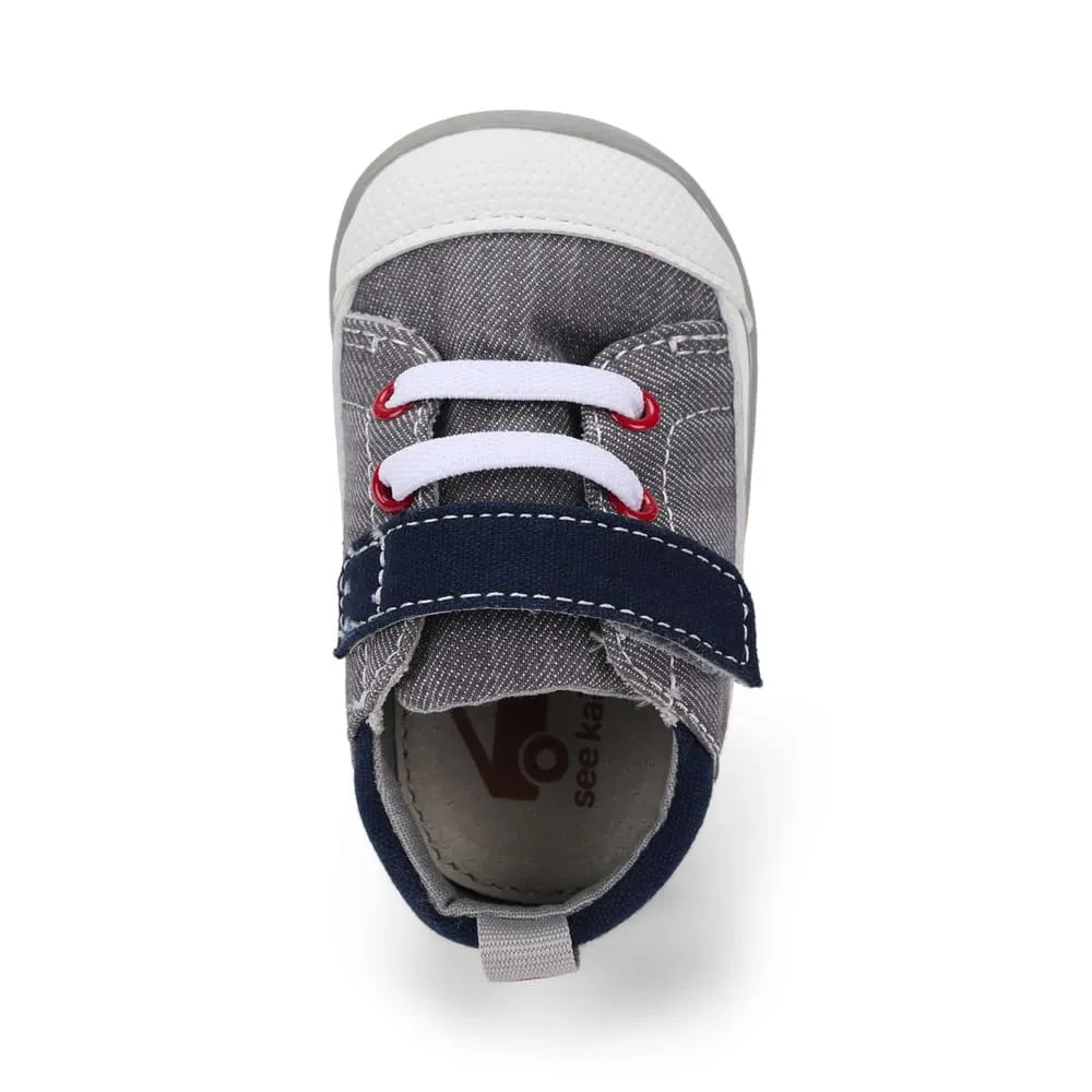 See Kai Run First Walker Shoes Stevie - Gray Denim