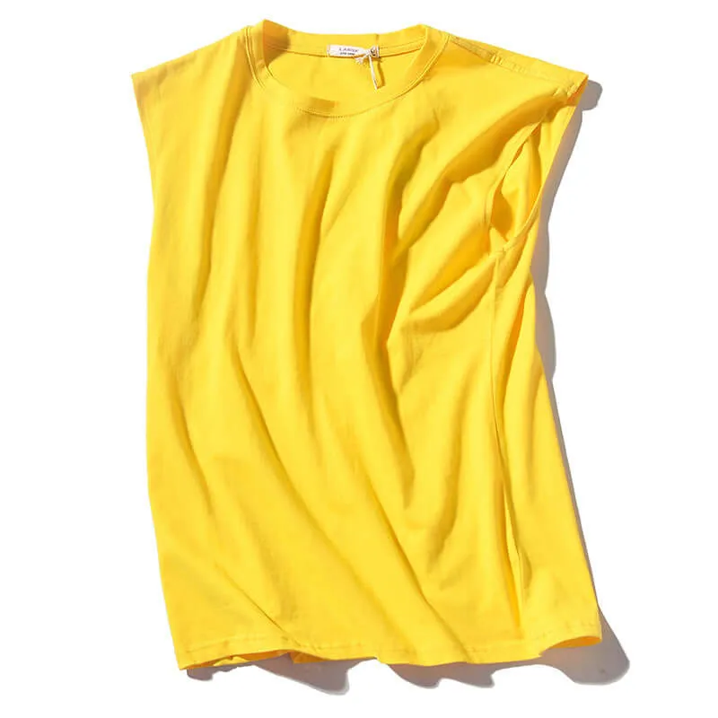 Sleeveless Men's Solid Sports Top