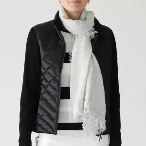 Soft Grey Pleated Scarf