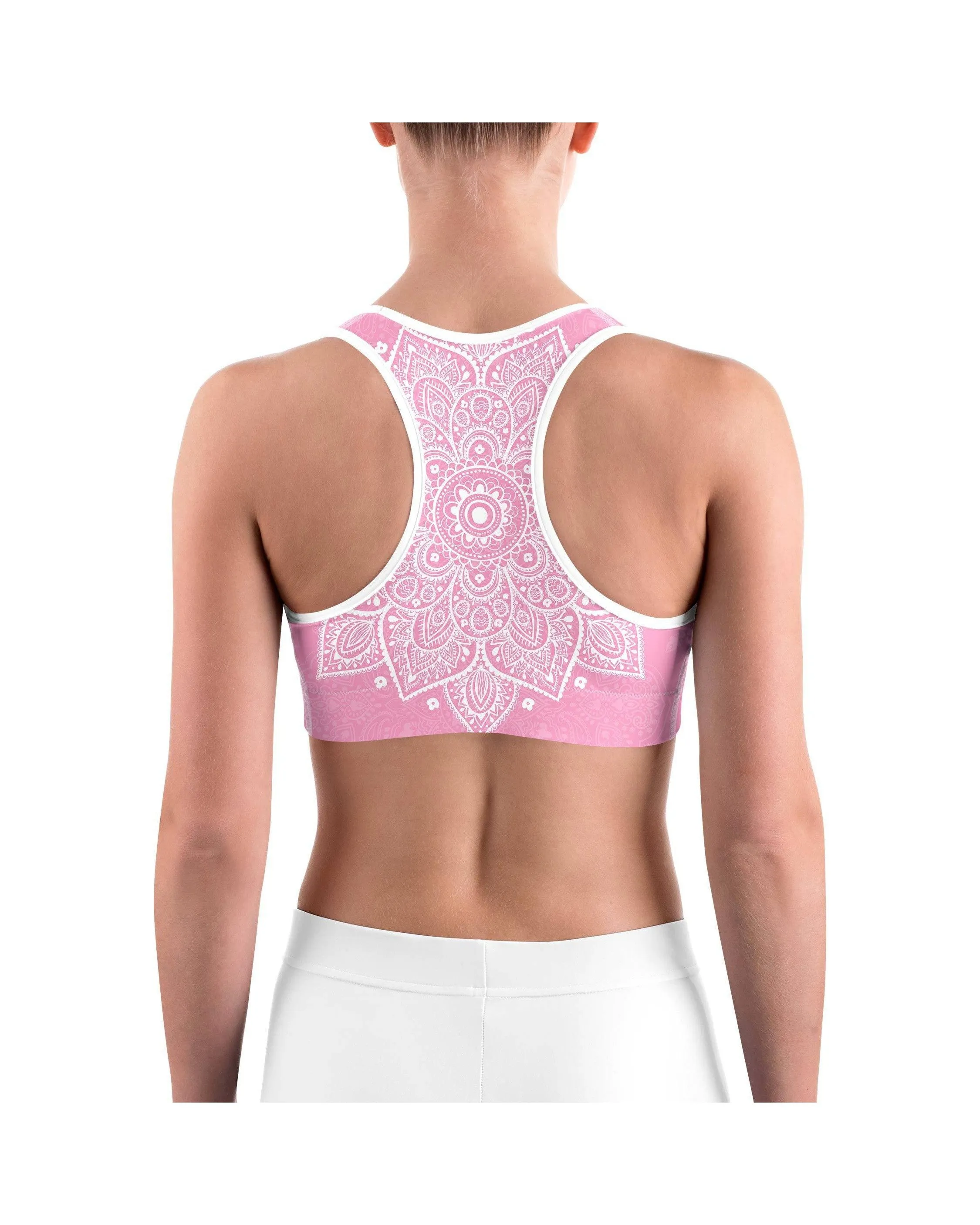 Soft Pink Mandala Sports bra