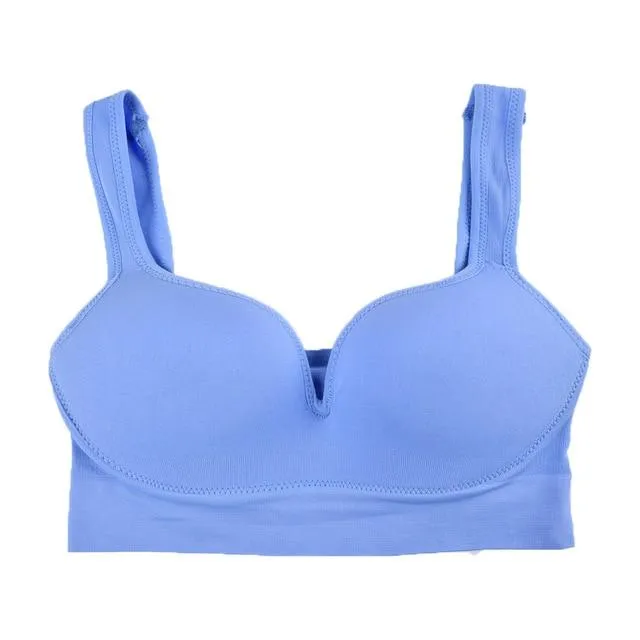 Sports Bra 5 Colors Padded Push up Yoga Fitness Daily Wear Wire Free Bra Seamless Full Cup