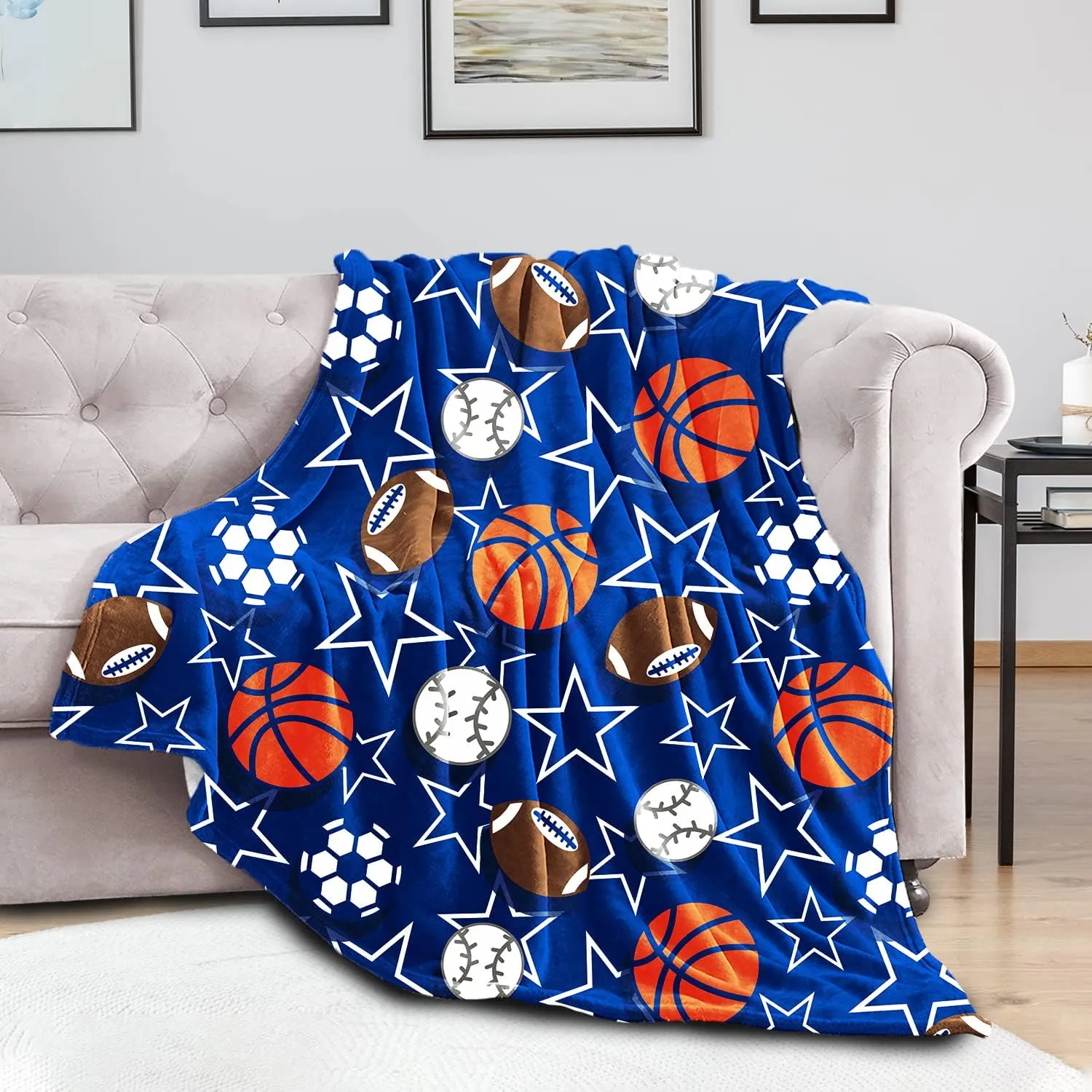 Sports Throw Blanket - Soft Lightweight Fleece