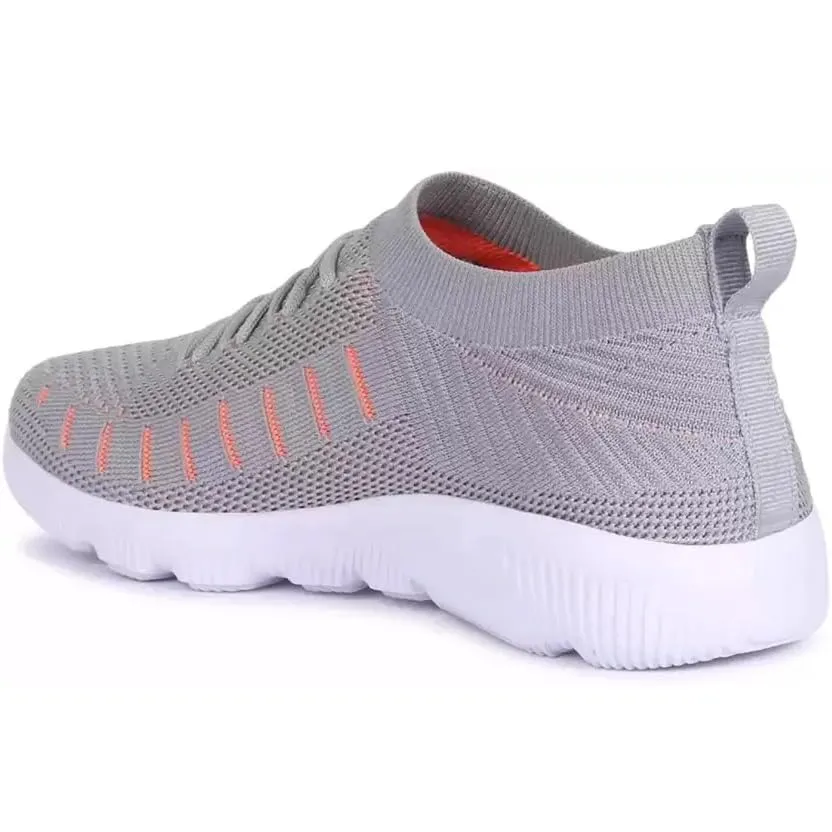 SPRENGE 22509 Zebra L.Grey Orange Casuals Shoes for Men (Grey Orange) (Light Grey, Orange, 7)