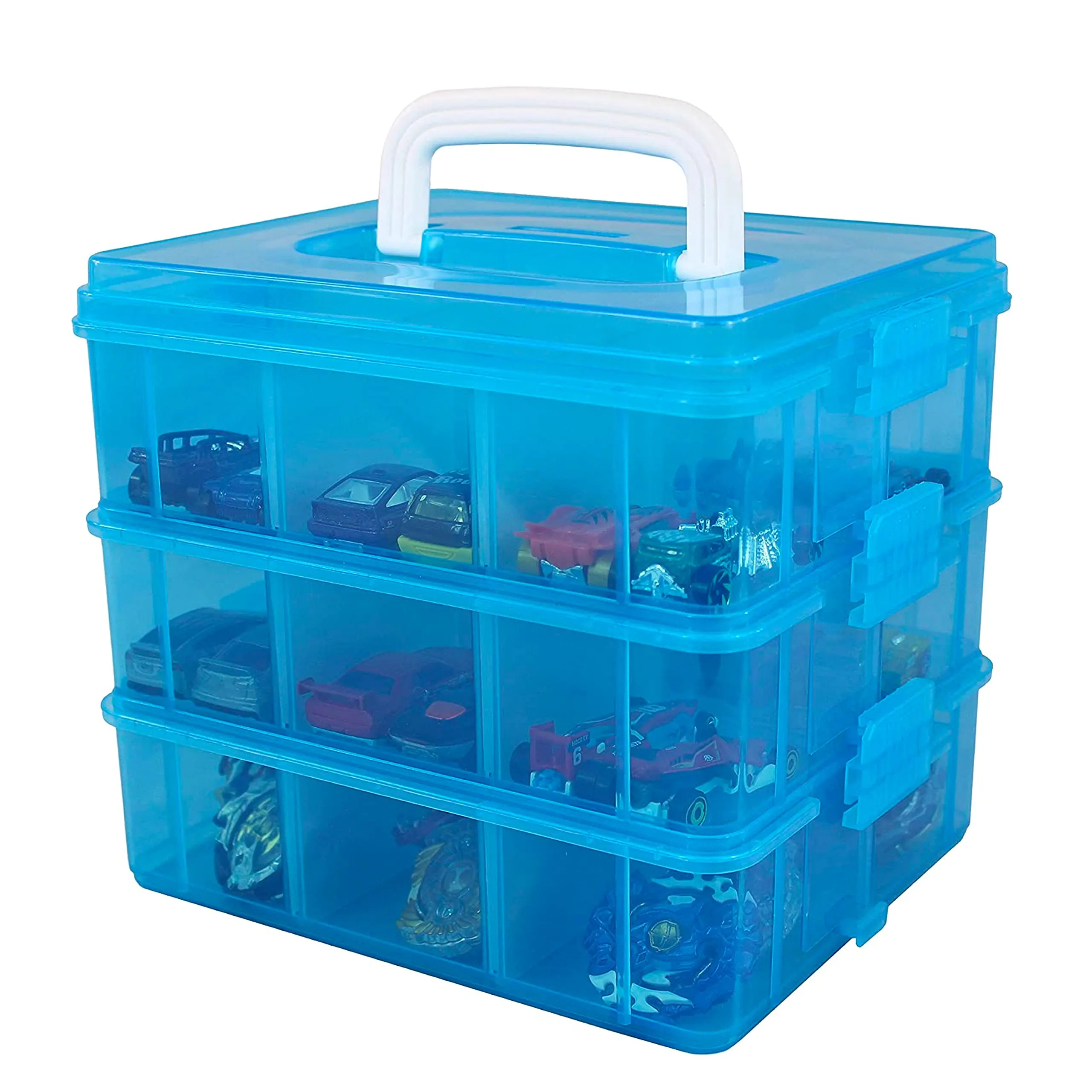 Stackable Toys Organizer Storage Case Compatible With Beyblade, Hot Wheels