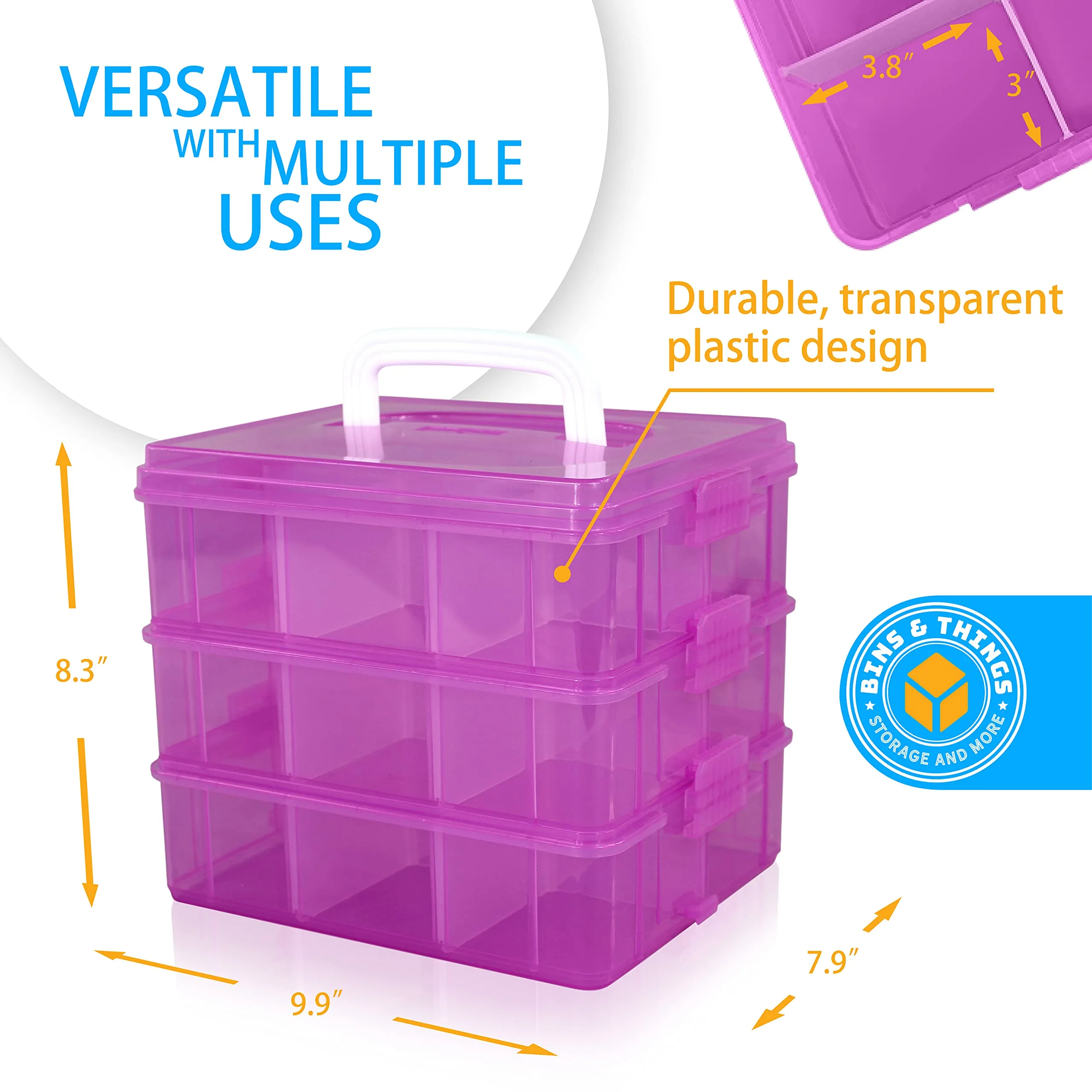 Stackable Toys Organizer Storage Case Compatible With Beyblade, Hot Wheels