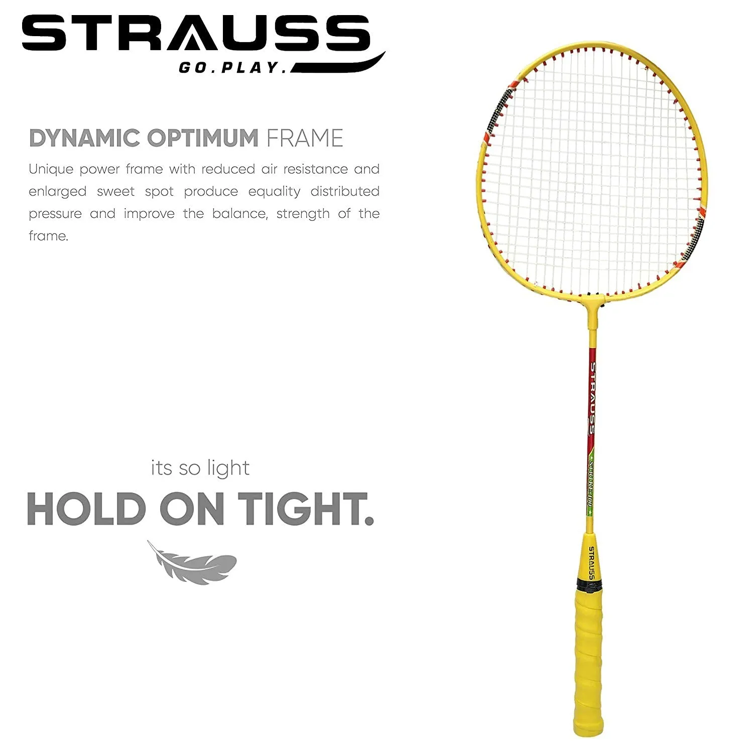 Strauss Badminton Racket Pair, Strike-100, (Iron Material)