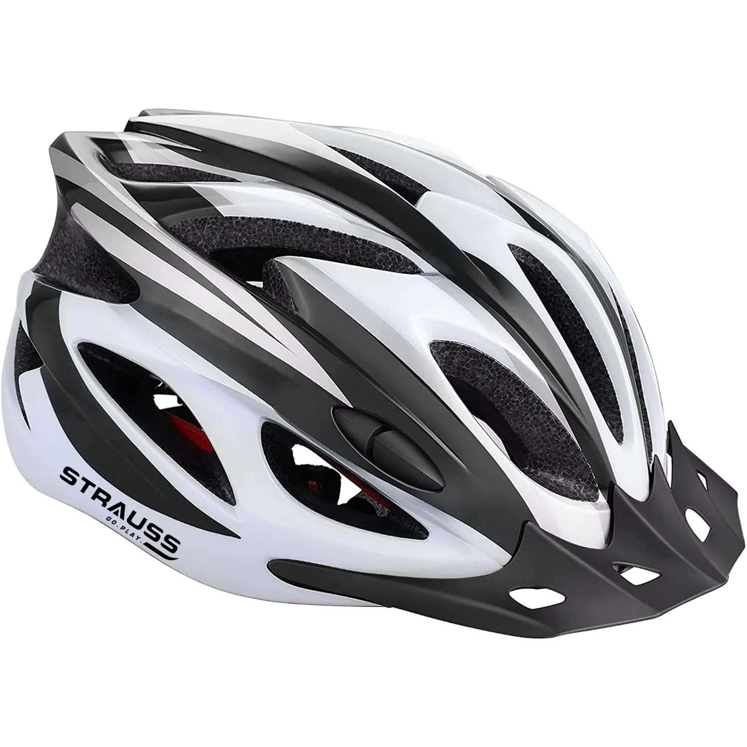 Strauss Cycling Helmet (Black/White)