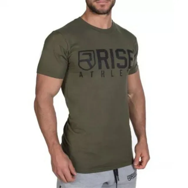 Summer mens Brand clothing Fashion Fitness t Shirt Crossfit Bodybuilding Muscle male Short sleeve Slim Cotton Tee tops apparel