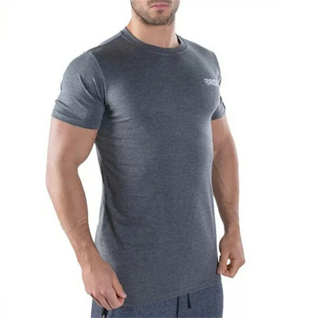 Summer mens Brand clothing Fashion Fitness t Shirt Crossfit Bodybuilding Muscle male Short sleeve Slim Cotton Tee tops apparel