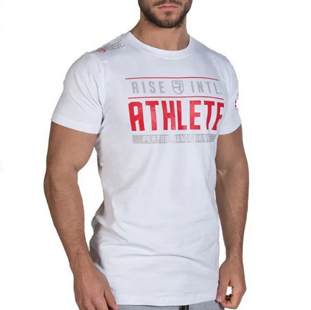 Summer mens Brand clothing Fashion Fitness t Shirt Crossfit Bodybuilding Muscle male Short sleeve Slim Cotton Tee tops apparel