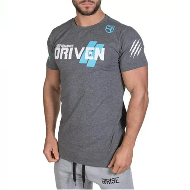 Summer mens Brand clothing Fashion Fitness t Shirt Crossfit Bodybuilding Muscle male Short sleeve Slim Cotton Tee tops apparel