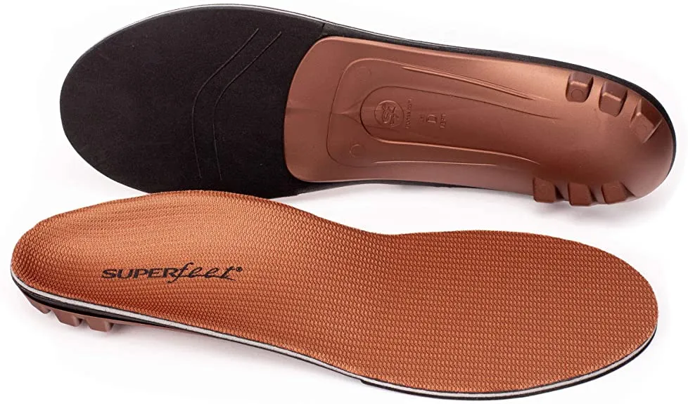 Superfeet Copper | Memory Foam Comfort plus Support Anti-fatigue Replacement Insoles | Color Bronze