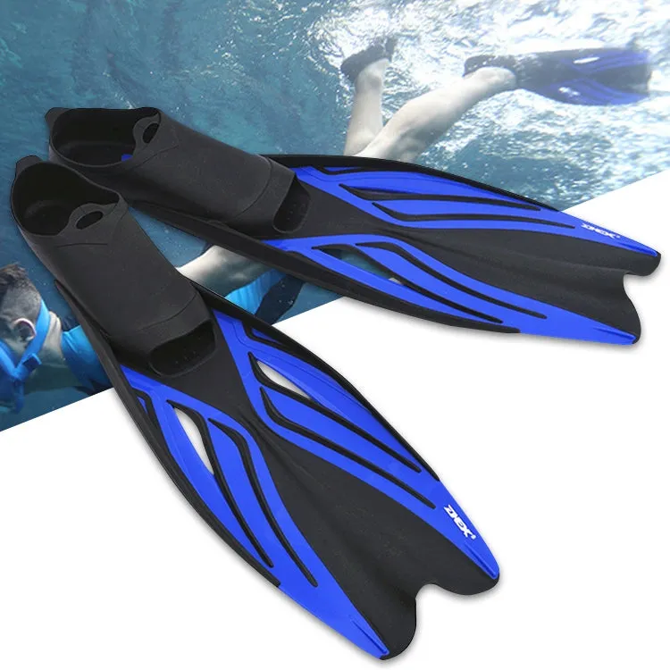 Swimming Free Diving Fins Silicone Flippers Diving Equipment, Size:XL（45-46）(Royal Blue)